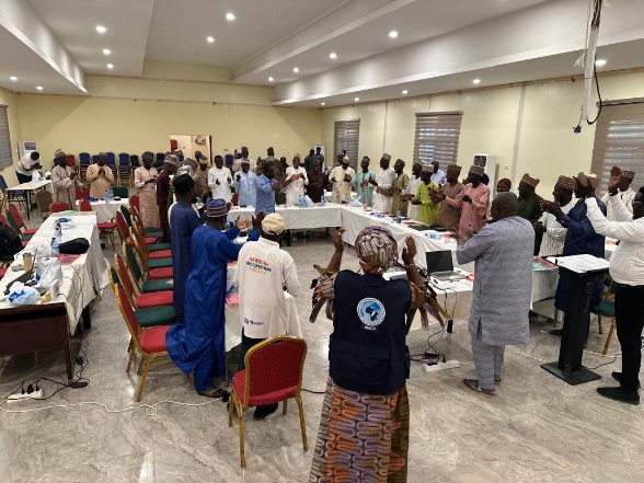 Training healthcare workers in progress