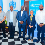L-R: Dr Ally Hussein (AFENET, Tanzania), Dr Alex Gasasira (WHO Rep, Tanzania), Dr Herbert Kazoora, AFENET), Ms Maria Kelly (Lab Scientist- WHO Tanzania), Mr Patrick Kamugumya ( AFENET, Tanzania)