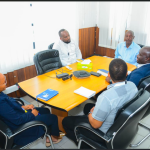 L-R: Dr Ally Hussein (AFENET, Tanzania), Dr Alex Gasasira (WHO Rep, Tanzania), Dr Herbert Kazoora, AFENET), Ms Maria Kelly (Lab Scientist- WHO Tanzania), Mr Patrick Kamugumya ( AFENET, Tanzania)