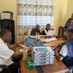 TFELTP Cohort 18 residents and their mentors conducting an evaluation of cholera outbreak response using the 7-1-7 framework at Tanganyika District Council, Katavi Region.
